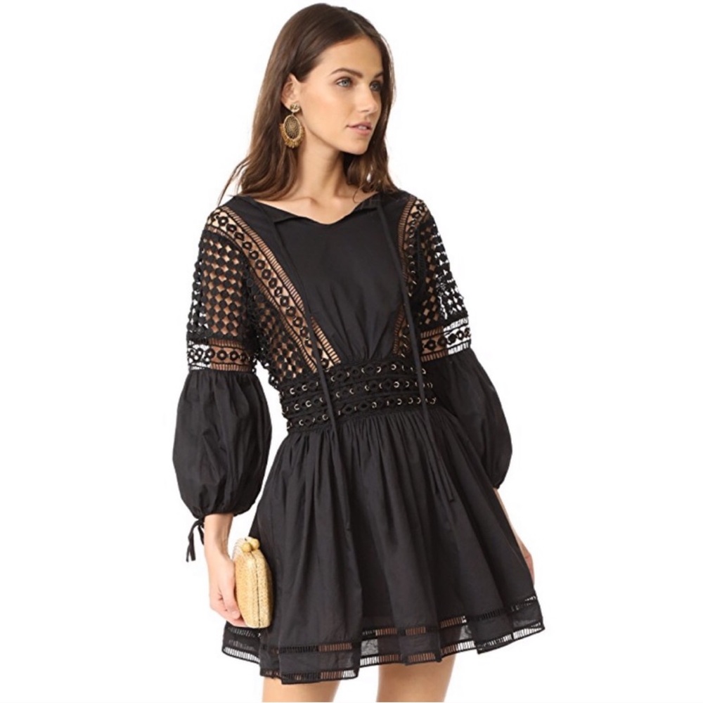 black eyelet dress